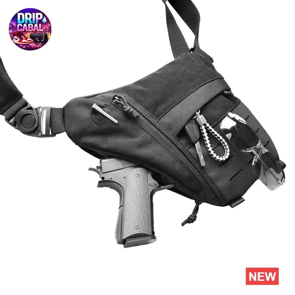 Tactical Sling Bag Crossbody Anti-Theft CCW EDC Carry Nylon Polyester Fabric
